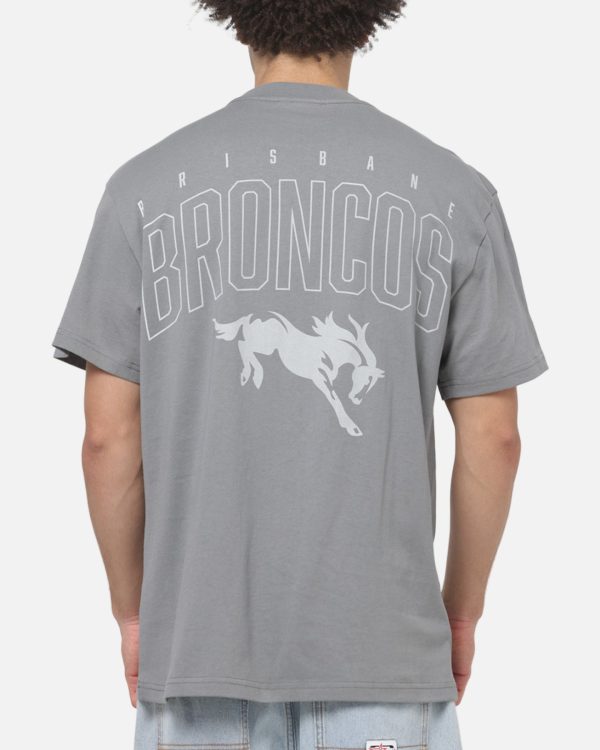 Bleacher Athletic Brisbane Broncos NRL Attrition Solid T-Shirt Grey