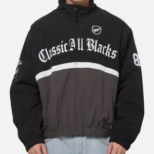 Mitchell & Ness All Blacks Spray Jacket Black