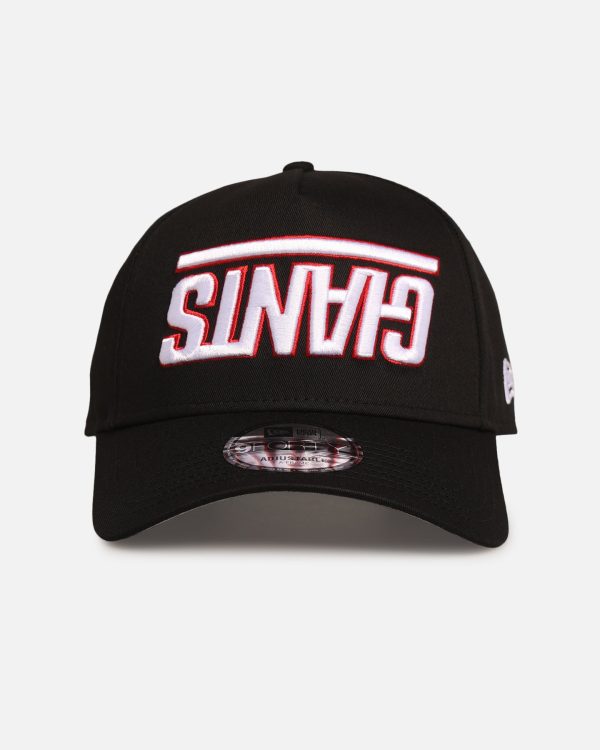 New Era New York Giants 'Upside Down Logo' 9FORTY A-Frame Snapback Black