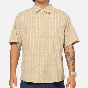 S Double Hill Button Up Shirt Putty