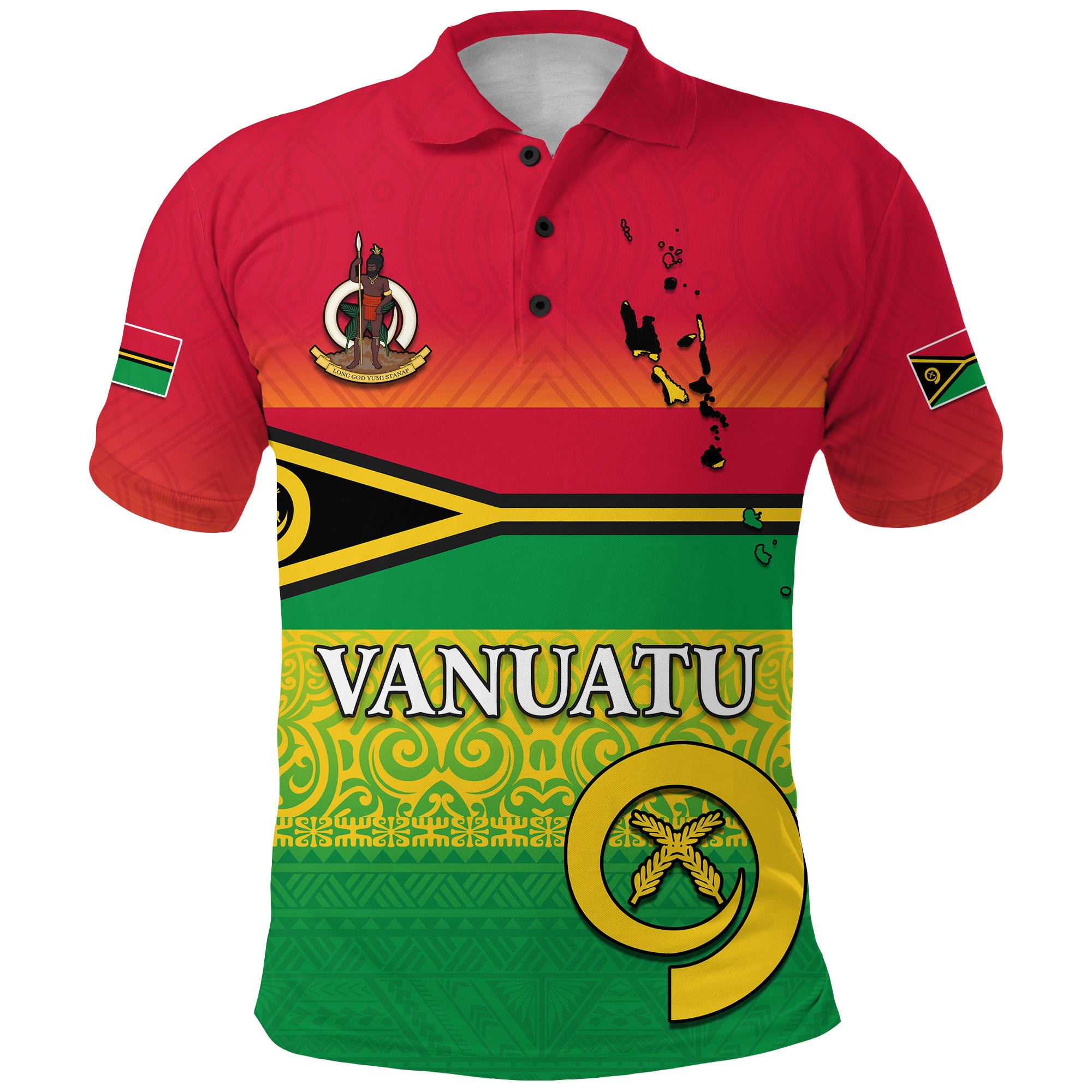 Vanuatu Color Polo Shirt Six Provinces and Map LT13