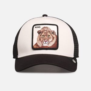 Goorin Bros The King Lion Trucker Snapback Off White/Black