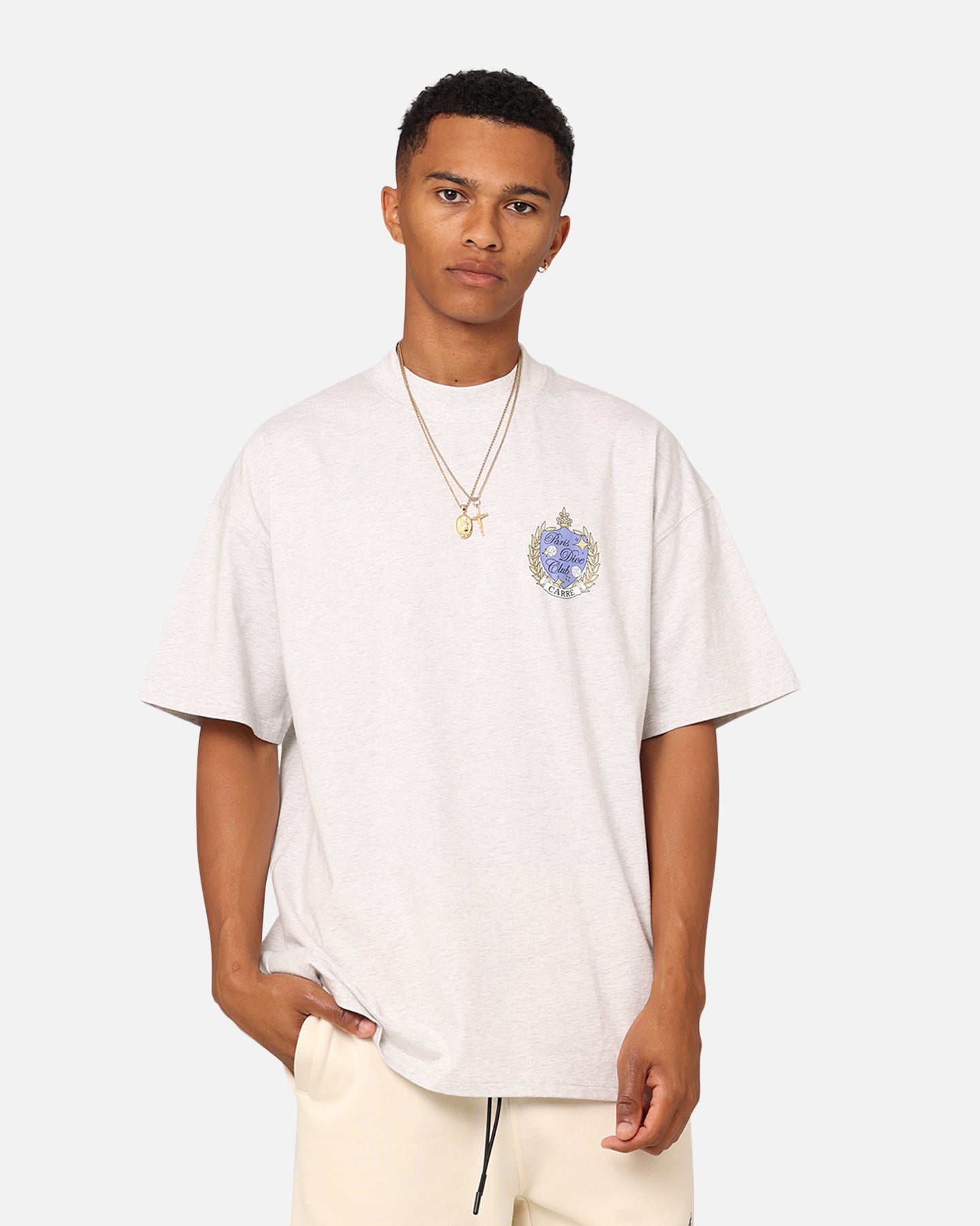 Carre Dice Club Oversized T-Shirt Silver Marle