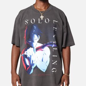 Goat Crew X Solo Leveling Solo Leveling Heavy T-Shirt Black Wash