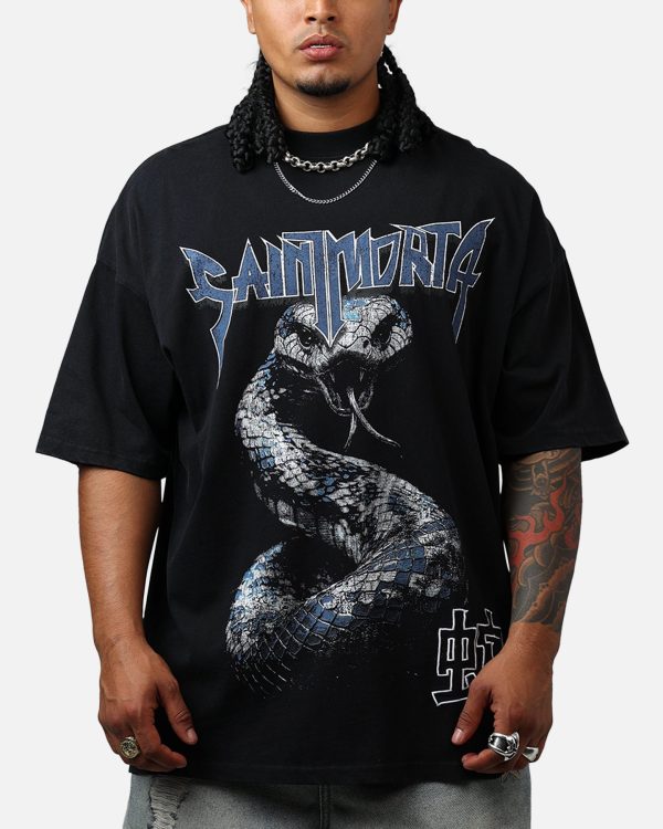Saint Morta Year Of The Snake Boxy T-Shirt Vintage Black