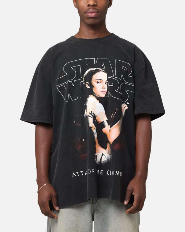 Star Wars Episode II Vintage T-Shirt Black Acidwash