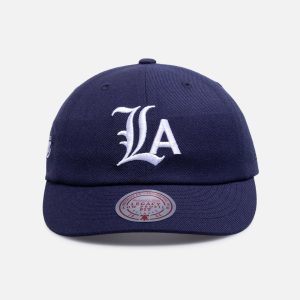 Mitchell & Ness Los Angeles Lakers 'Black Letter' Legacy Low Profile Snapback Indigo